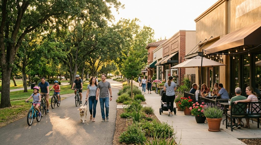 Families exploring parks and local businesses in Elk Grove