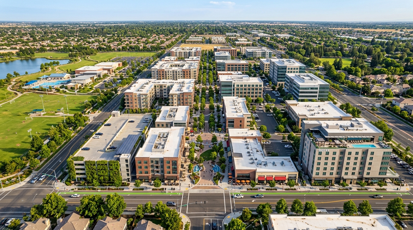 Mixed-use Project Elevate development beside District56 in Elk Grove