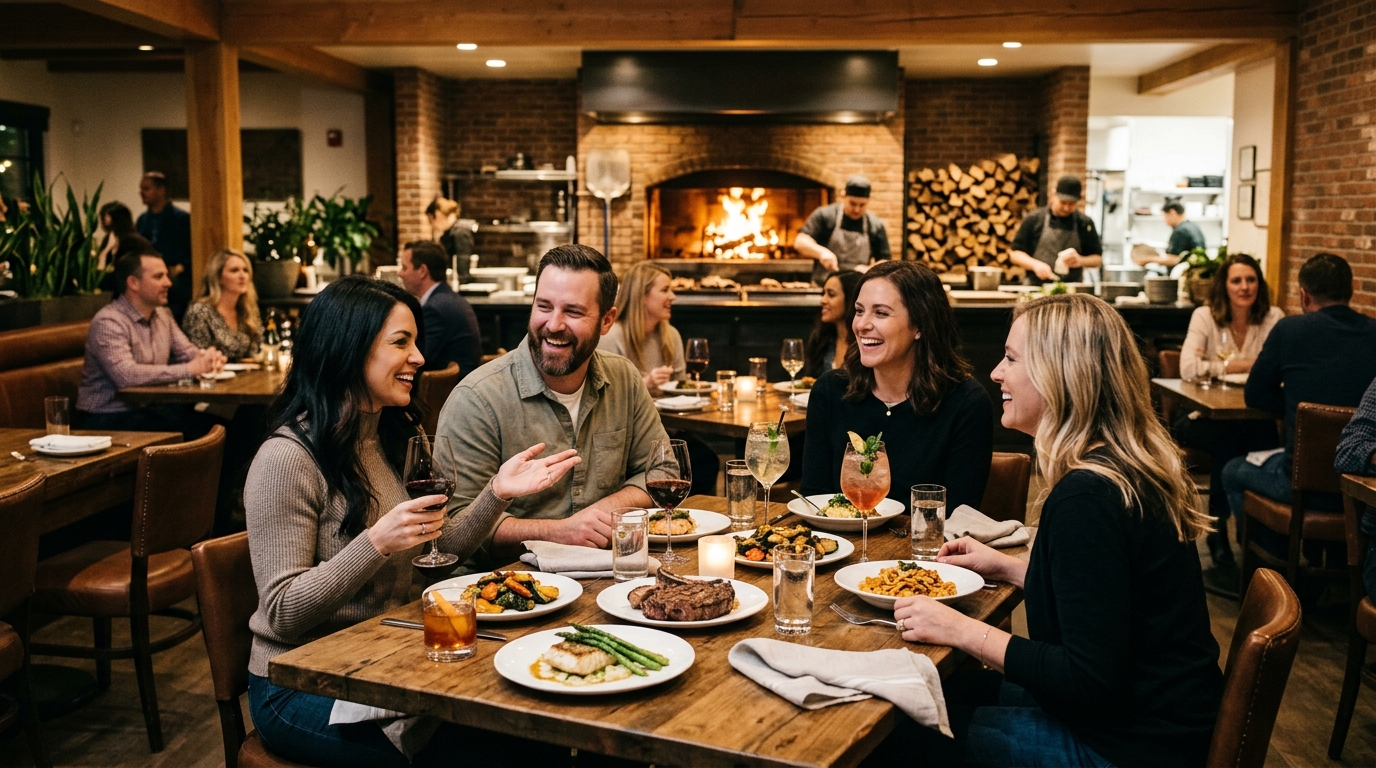 Wood-fired modern American dining at an Elk Grove restaurant